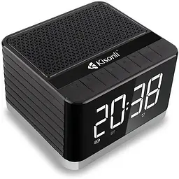Портативна колонка годинник будильник Kisonli G8 Bluetooth 2000 mAh 5 Вт Black - мініатюра 2