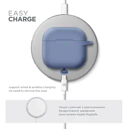Силіконовий чохол для навушників Apple AirPods 4, Hang Case, фіолетовий, ультратонкий захисний кейс товщиною 2 мм, захист від подряпин, пилу та ударів, компактний, з карабіном для кріплення, ArmorStandart (ARM81282) - мініатюра 7