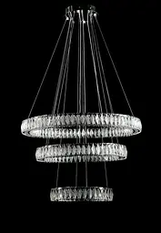 Світлодіодна люстра Splendid Ray L8015/400+600+800/3 LED (CH+Clear) з кришталем, хром, 235 Вт - мініатюра 3