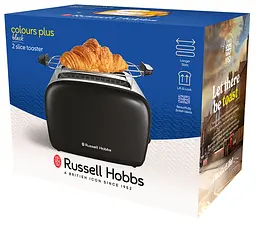 Тостер Russell Hobbs Colours Plus 26550-56 Чорний (6943152) - мініатюра 3