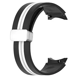 Ремінець для Samsung Galaxy Watch 5 40mm - чорно-білий ширина кріплення 20мм силікон Watchbands Cls-line (W15-9WB66359999) - мініатюра 2