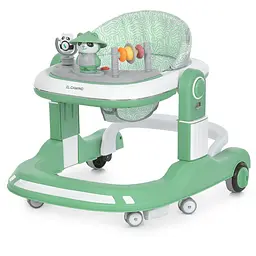 Ходунки ME 1200 URSA Green 2в1 муз. пушер колеса 6шт світло зелений
