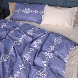 Наволочка MirSon Сатин 22-1394 Vintage Filigree 50х50 см синьо-бежева (2200010564952) - мініатюра 3