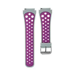 Силіконовий перфорований ремінець Watchbands Samsung Galaxy Watch 46mm Silver - фіолетовий (WB008PURPLE-2021-2) - мініатюра 2