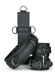 BDSM набір EasyToys Neck and Wrist Restraint (чорний) - мініатюра 3