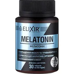 Мелатонін Elixir 250 мг таблетки №30