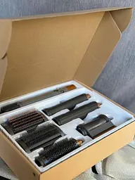 Фен стайлер із 6 насадками Smart X Airwrap Complete Long X9G фен-щітка плойка фен 3 швидкості 3 режими 1300 Вт Сірий - мініатюра 7