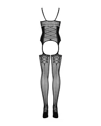 Бодістокінг Obsessive Bodystocking G314 S/M/L, імітація корсета та корсетної шнурівки - мініатюра 6