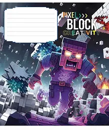 Зошит загальний Школярик Star Pixel Block у лінію 12 аркушів 30 шт. (012-3407L) - мініатюра 2