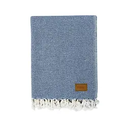 Плед-накидка Barine - Wool Basket indigo синій 120x175 - мініатюра 2