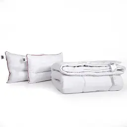 Набір MirSon вовна №9556 Royal Pearl Hand Made Wool зима ковдра 200х220 см + 2 подушки білий (2200010806304) - мініатюра 2