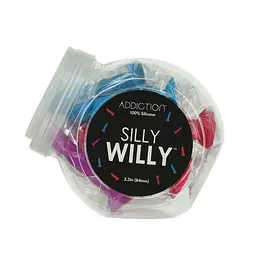 Набор фаллоимитаторов Addiction Silly Willy 3.3” Silicone Dildo, 3 цвета, 12 шт - миниатюра 14