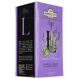 Чай чорний Ahmad tea з лавандою та бергамотом, 40 г (20 шт. по 2 г) (781459) - мініатюра 2