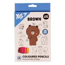 Олівці кольорові YES Line Friends 18 кольорів (290712)