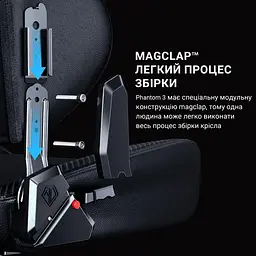 Ігрове крісло Anda Seat Phantom 3 XL Fabric Dark Gray (AD18XL-52-GB-F-G01) - мініатюра 6