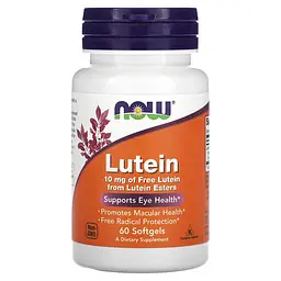 NOW Лютеїн, Lutein 10 мг - 60 софтгель