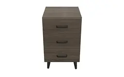 Тумба Віва 3 на конусних ніжках Ferrum-decor 56,5x35x40 Чорний метал ДСП Дуб Сонома Трюфель 16 мм (FRD-106821) - мініатюра 3