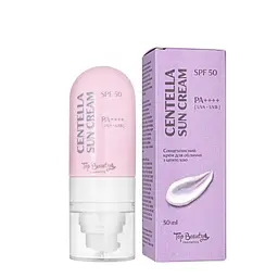 Сонцезахисний крем для обличчя з SPF50 PA++++ Top Beauty з центелою, 50 мл