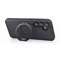 Противоударный чехол-панель для Samsung Galaxy S24 5G (SM-S921)/S25 5G, Unit Stand2, черный, силикон + поликарбонат, защита всего корпуса, с подставкой, поддержка магнитных держателей и беспроводной зарядки (MagSafe), ArmorStandart (ARM89559) - мініатюра 4