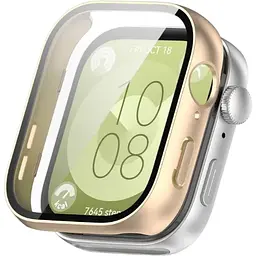 Чохол-накладка DK Huawei Watch Fit 3 Пластик Gloss Скло Full Cover (gold)