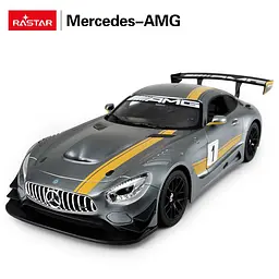 Машинка Mercedes AMG GT3 сірий RASTAR модель 1:14 Автомобіль на дистанційному керуванні + пульт - мініатюра 6