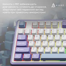 Клавіатура Ajazz Maillard V2 Maillard Switch Wireless/Bluetooth/USB UA Purple/White/Blue (AK980-V2-M-PWB) - мініатюра 12