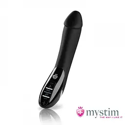 Вибратор Mystim Tickling Truman eStim с электростимуляцией, 17х4.3 см., черный