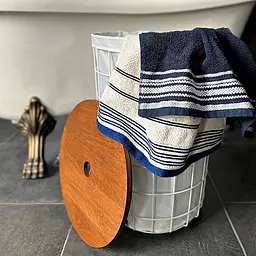 Кошик для білизни Nice & Cozy Garret металевий білий - мініатюра 2