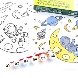 Футболка-розмальовка, Space Adventures , бавовна 100%, розмір S, ROSA Talent - мініатюра 4