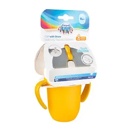 Кружка з силіконовою трубочкою Canpol babies Matte Pastels 210 мл жовтий - мініатюра 11