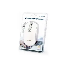 Мишка Gembird MUSW-4B-06-WS Wireless White-Silver (MUSW-4B-06-WS) - мініатюра 2