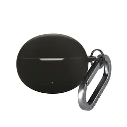 Силіконовий чохол для навушників OPPO Enco Free4, Hang Case, чорний, ультратонкий захисний кейс товщиною 2 мм, захист від подряпин, пилу та ударів, компактний, з карабіном для кріплення, ArmorStandart (ARM86146)