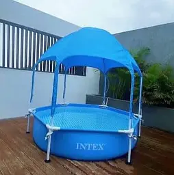 Басейн Каркасний навіс від Сонця для Дачі Intex 183 х 38 см Metal Frame Pool - мініатюра 4