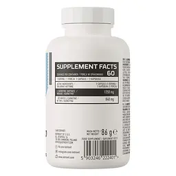 Карнітин OstroVit L-Carnitine 1250 60 капсул - мініатюра 3