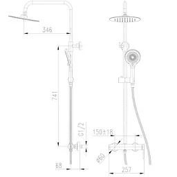 Душова система TOPAZ LOFT TLF 32702-H75-C - мініатюра 6