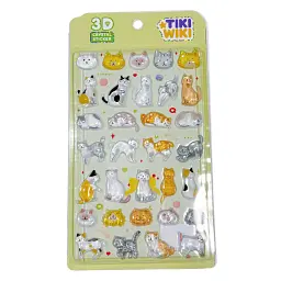 Набір 3D-наліпок TIKI WIKI серії "Crystal" – ТІКІ КОТИКИ - мініатюра 1