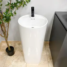 Умивальник підлоговий VBI Marsala white VBI-019010, Білий - мініатюра 3