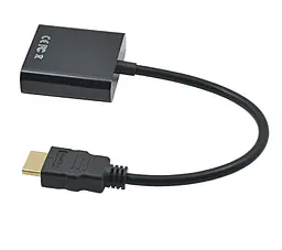 Перехідник HDMI M-VGA F чорний (без звуку) OEM - мініатюра 2