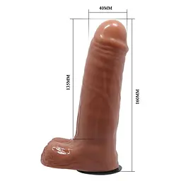 Страпон з вібро BAILE-Ultra Passionate Harness Realdeal Penis 6.2'' Brown Baile BW-022064Z 99165 - мініатюра 9