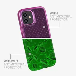 Протиударний чохол з антимікробним покриттям Tech21 Evo Check для iPhone 12 Mini (5.4") Mystical Fuchsia - мініатюра 9