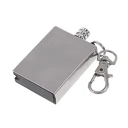 Бензиновий сірник Zippo, вічна запальничка, кресало брелок, срібляста - мініатюра 2