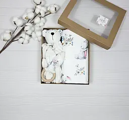 Пелюшка з комфортером A.L.Babybox Зайчик з мамою білий (NA 24320312)
