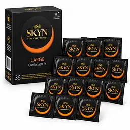 Презервативи Skyn Large безлатексні 50 шт — збільшений розмір, поліізопрен, комфорт та природні відчуття