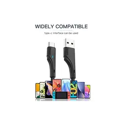 Дата кабель USB 2.0 AM to USB-C 1.0m 3A black Essager (EXCT-LS01) - мініатюра 4