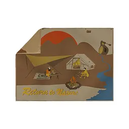 Ковдра вогнетривка Naturehike CNH22JU017 бежева з малюнком