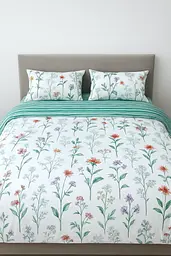 Комплект постільної білизни Ecotton двоспальний Сімейний 150х215 см сатин білий (рис. 24307) (24826)