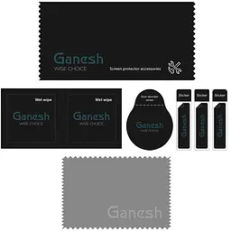 Захисне скло Ganesh (Full Cover) для Apple iPhone 14 Pro (6.1) Чорний - мініатюра 5