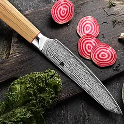 Ніж універсальний Damascus DK-OK 4007 AUS-10 сталь 67 шарів - мініатюра 5