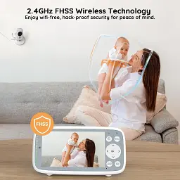 Відеоняня Boifun VB616 для дітей з нічним баченням 720P 4 дюйми двосторонній зв'язок до 300 метрів - мініатюра 4