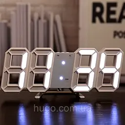Настільний цифровий LED-годинник / White - мініатюра 6